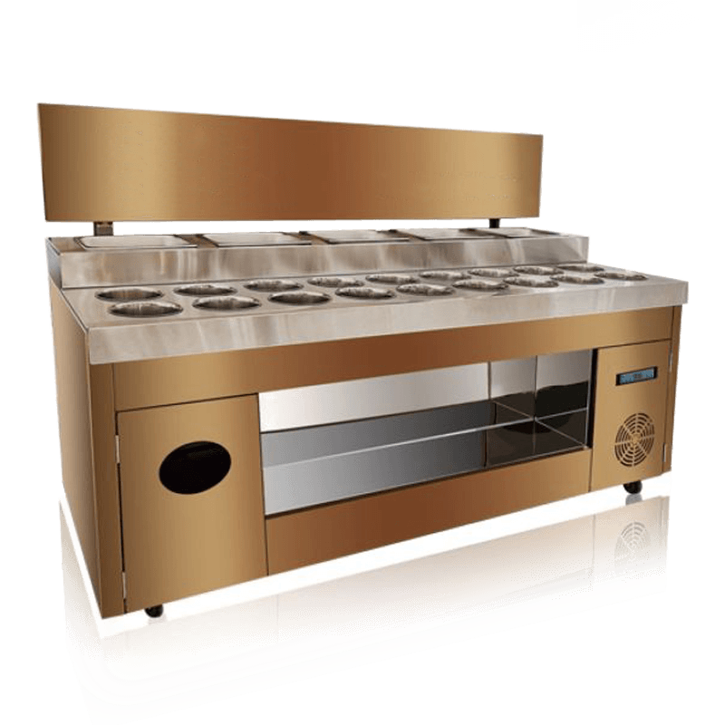 Kleine kruiderij gekoelde vitrine