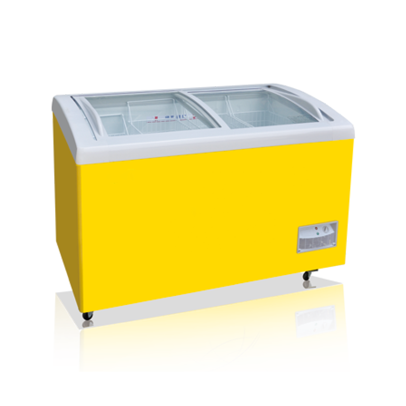 Diepvrieskist met glazen deur