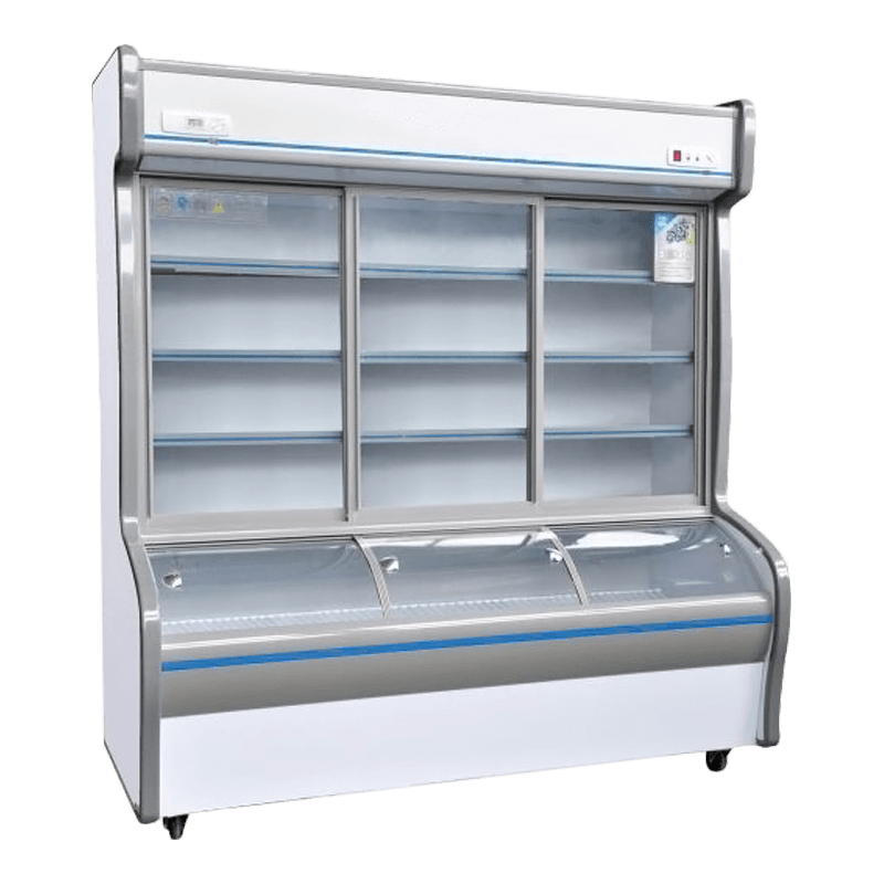 Diepgevroren displaykoeler met diepe bodem Diepgevroren displaykoeler met diepe bodem